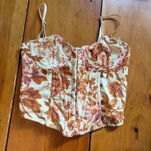 Floral corset top